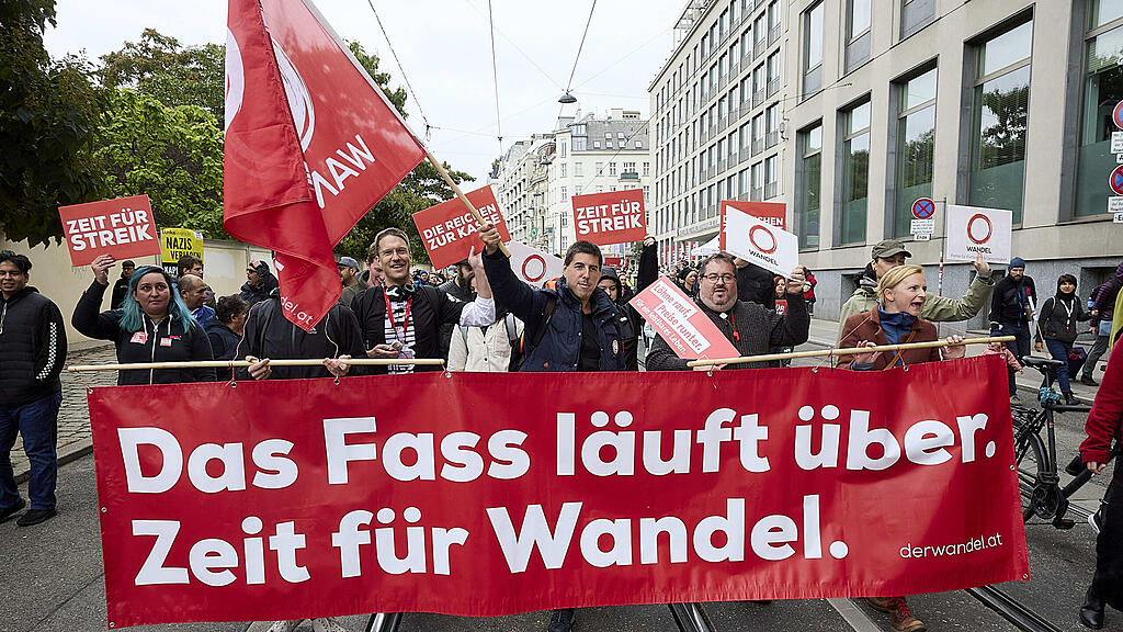 ÖGB-Demo in Wien