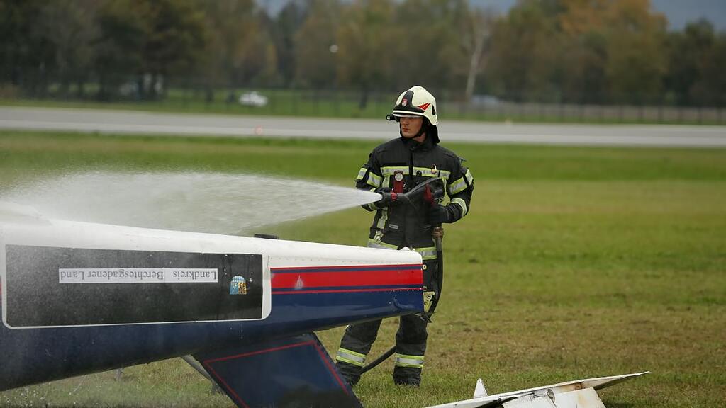 Große Übung am Salzburger Flughafen