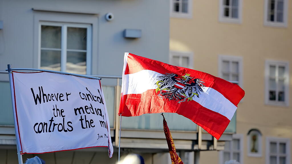 Corona-Protestmarsch in Salzburg