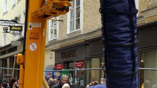 Bauarbeiten in der Getreidegasse