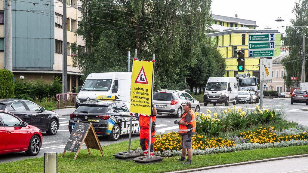 Kreisverkehr in Maxglan: Vorarbeiten gestartet