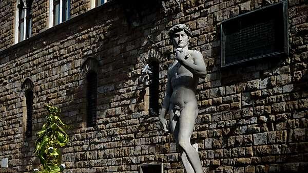 Die Skulptur auf der Piazza della Signoria
