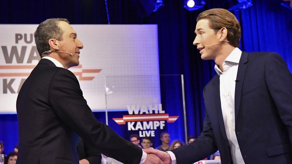 Bilder TV-Duell Strache Kern Kurz