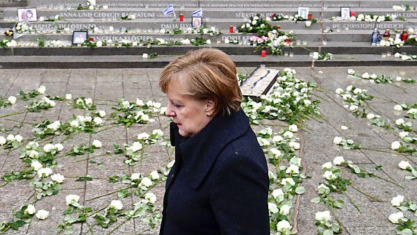 Angela Merkel führte die Gedenkveranstaltung an