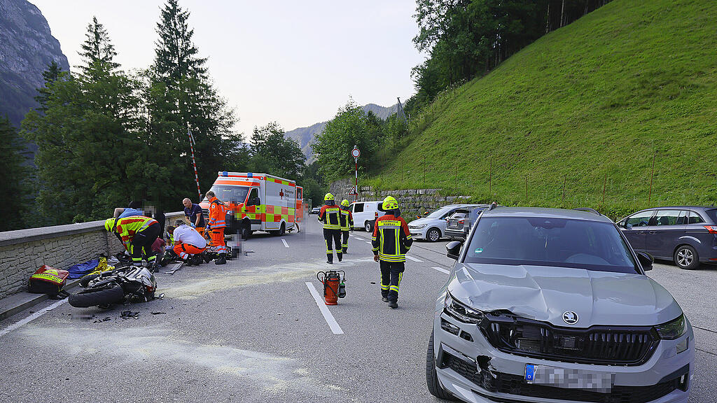 21-jähriger Tennengauer bei Motorradunfall in Ramsau schwer verletzt