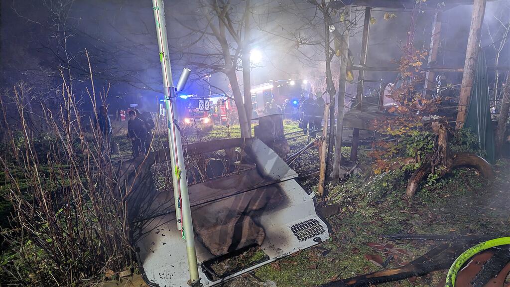 Geräteschuppen in Pfarrwerfen in Brand