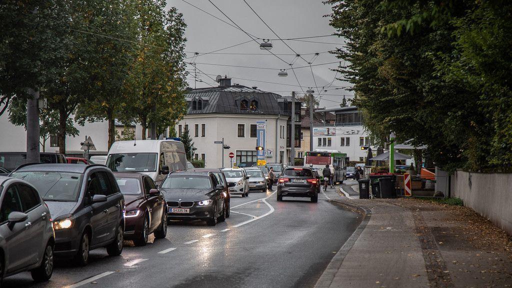 Stau im Zentrum von Salzburg