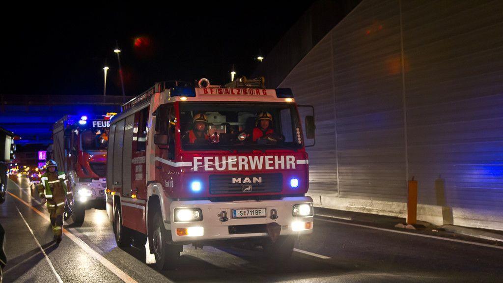 Feuertaufe: Großübung im Lieferinger Tunnel
