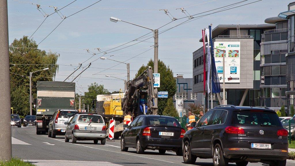 Bauarbeiten an der B155