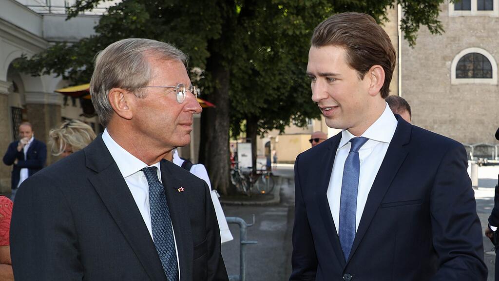 Salzburgs Landeshauptmann Haslauer und Bundeskanzler Sebastian kurz empfangen am Freitag eine Reihe an Politiker in Salzburg.