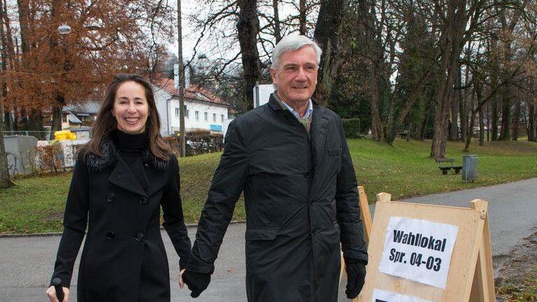 Harald Preuner bei der Stimmabgabe