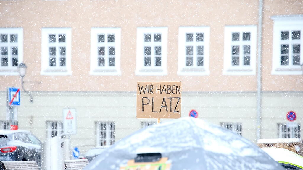 Aktivisten campieren in der Altstadt