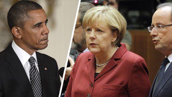 Merkel und Hollande sollen die europäische "Speerspitze" gegen Obama sein.