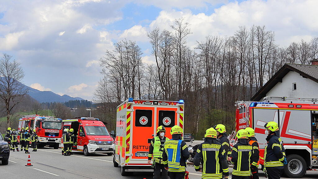 Unfall Motorrad auf B20 bei Bischofswiesen