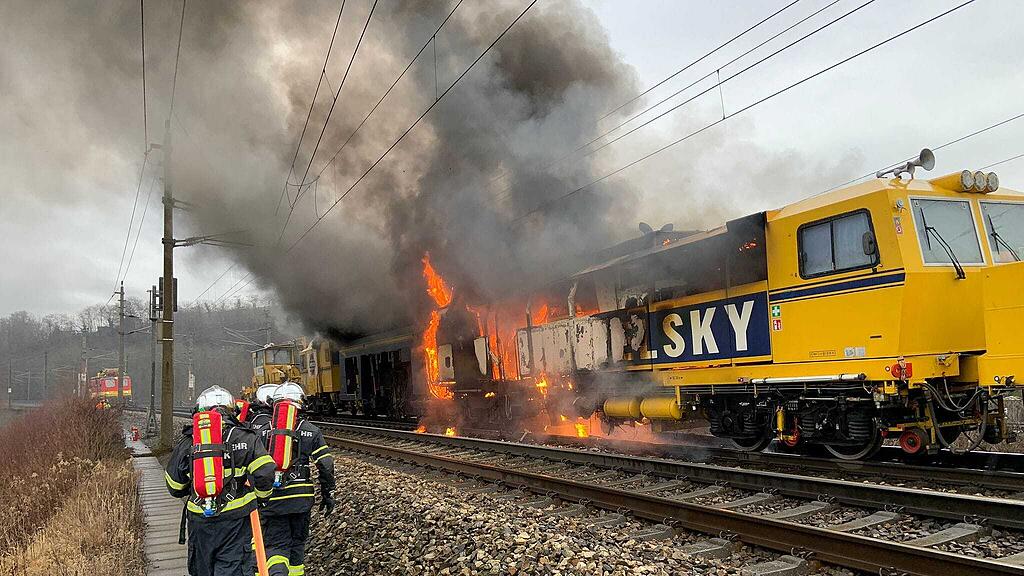 Brand an Westbahnstrecke