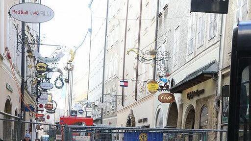 Bauarbeiten in der Getreidegasse