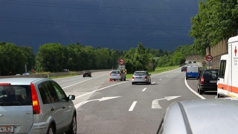 Crash beim Autobahndreieck
