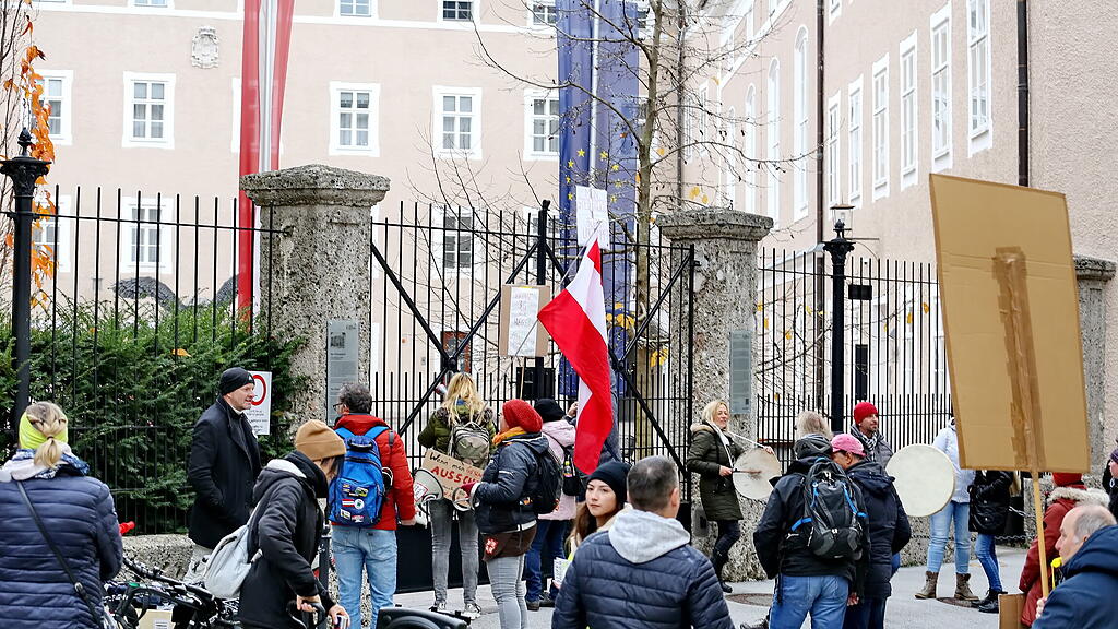 Corona-Demo in Salzburg am Sonntag