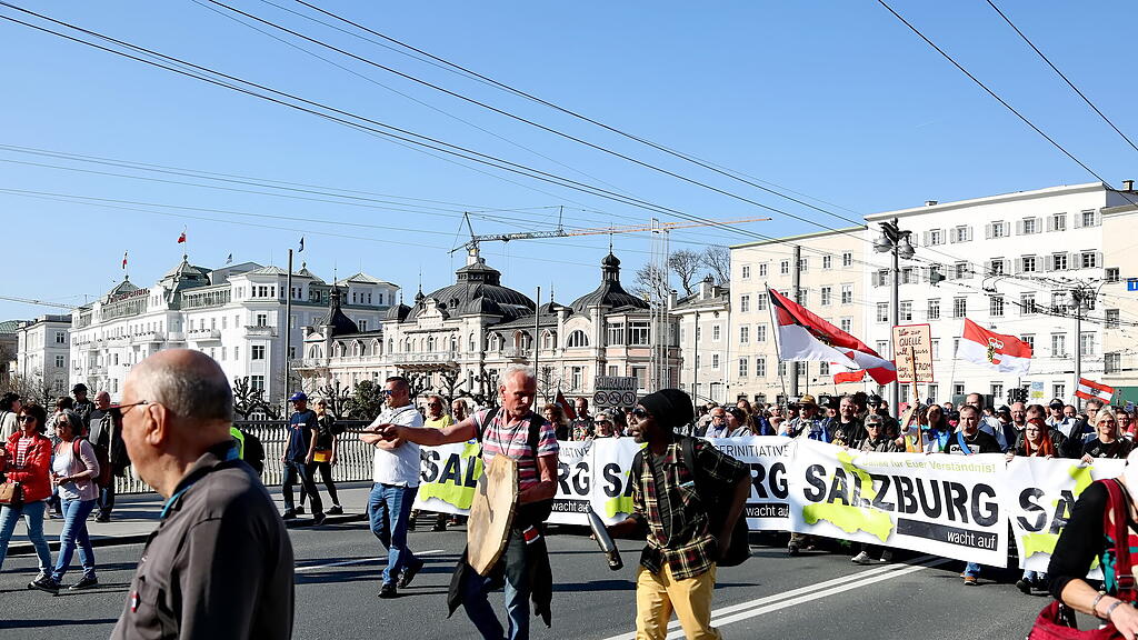 Corona-Demo Stadt Salzburg