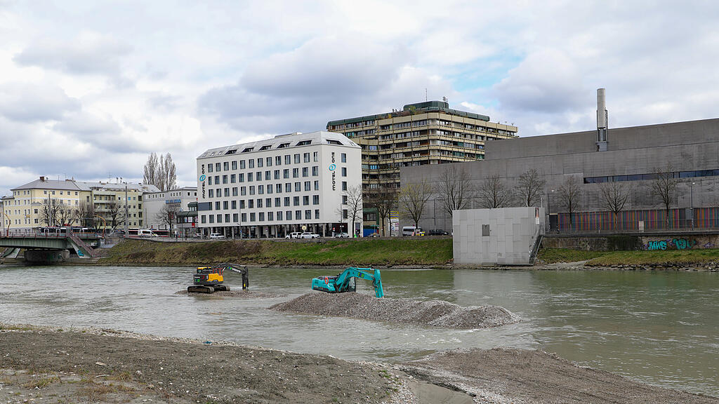 Baggerarbeiten Salzach