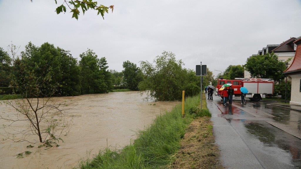 Hochwasser Mangfall Kolbermoor