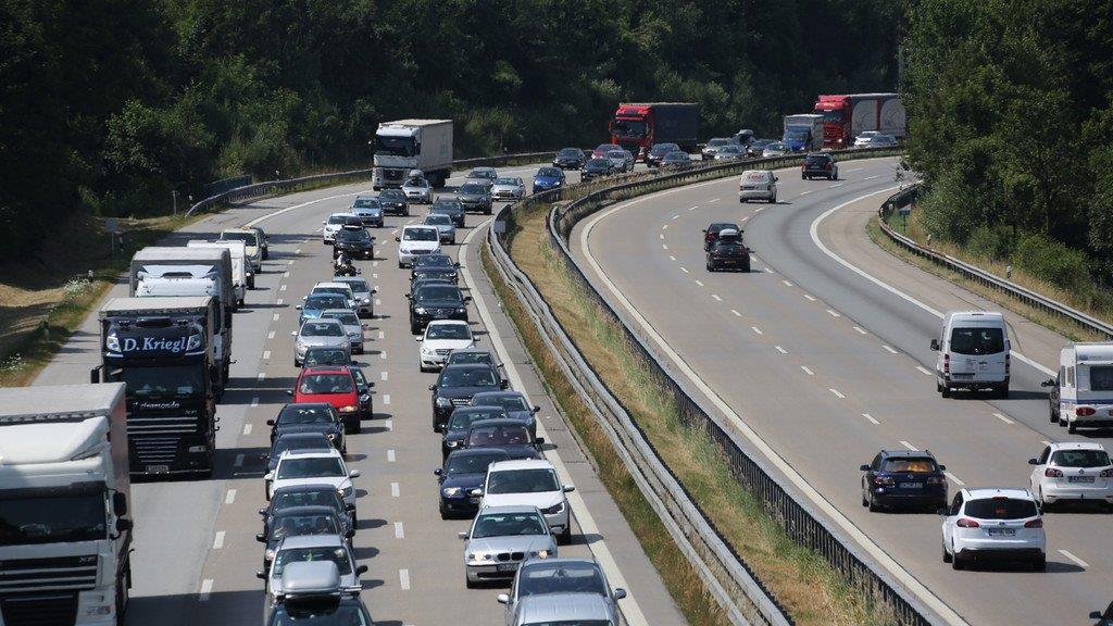 Urlauberverkehr auf der A8