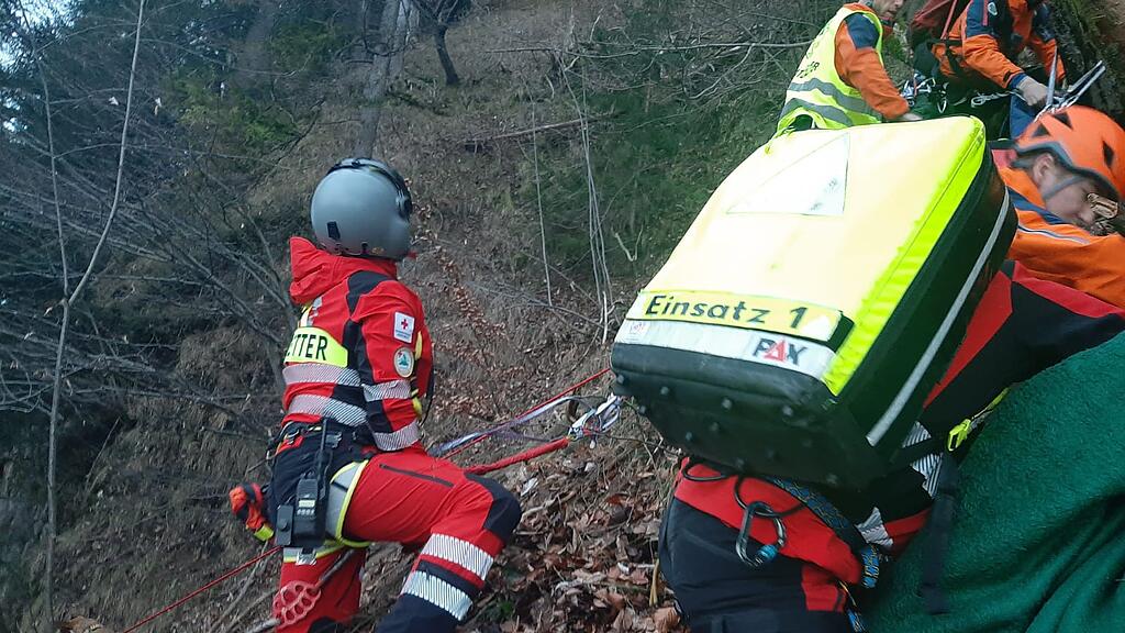 Schwieriger Einsatz für Bergrettung am Kühberg