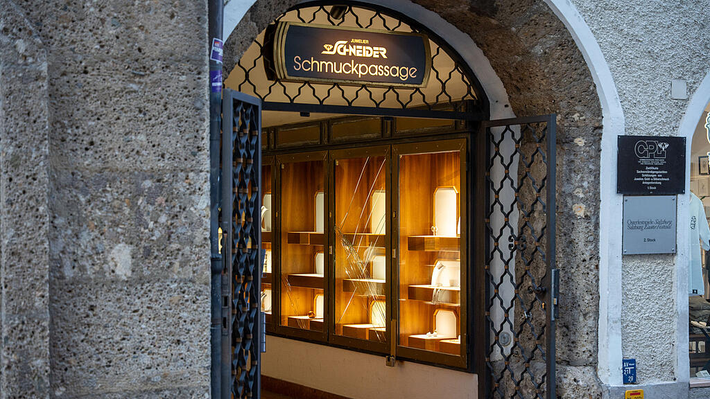 Einbruch bei Juwelier Schneider in Salzburger Altstadt