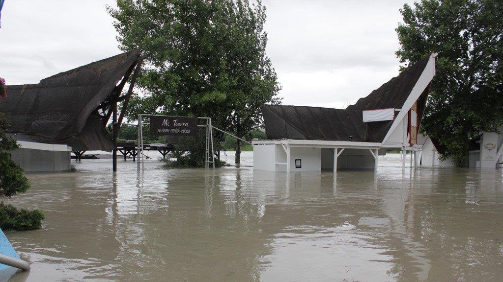 Hochwasser in Wien (Copa Cagrana)