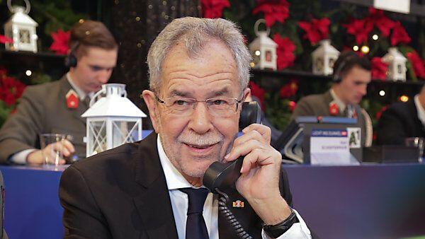 Auch Bundespräsident Van der Bellen saß am Spendentelefon