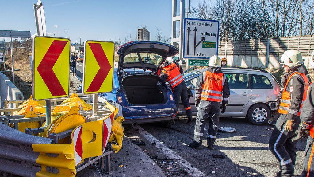 Zwei Verletzte bei Unfall vor Lieferinger Tunnel