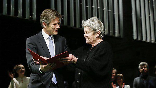Kulturminister Ostermayer mit Elisabeth Orth