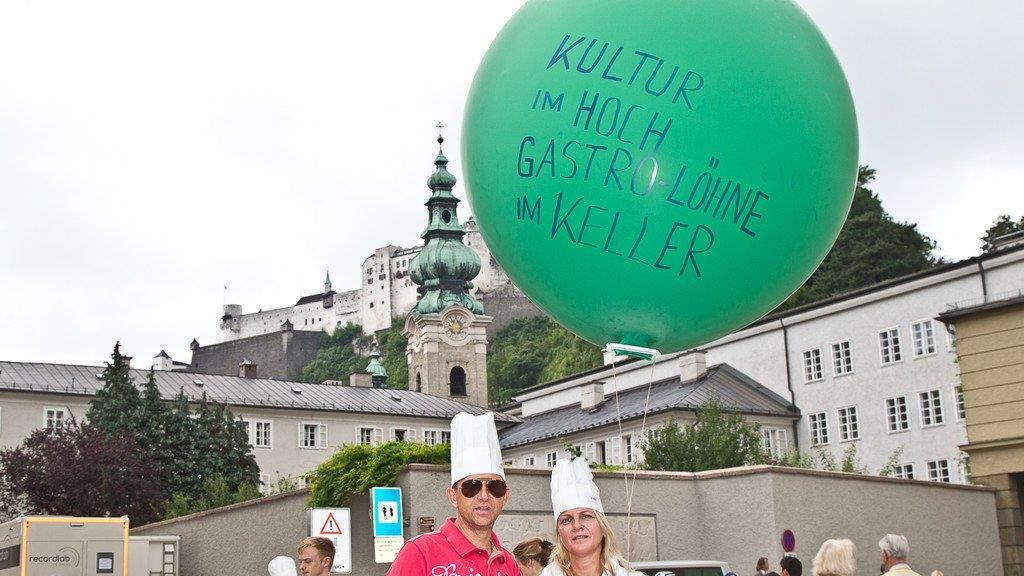 Gastronomen-Demo am Residenzplatz