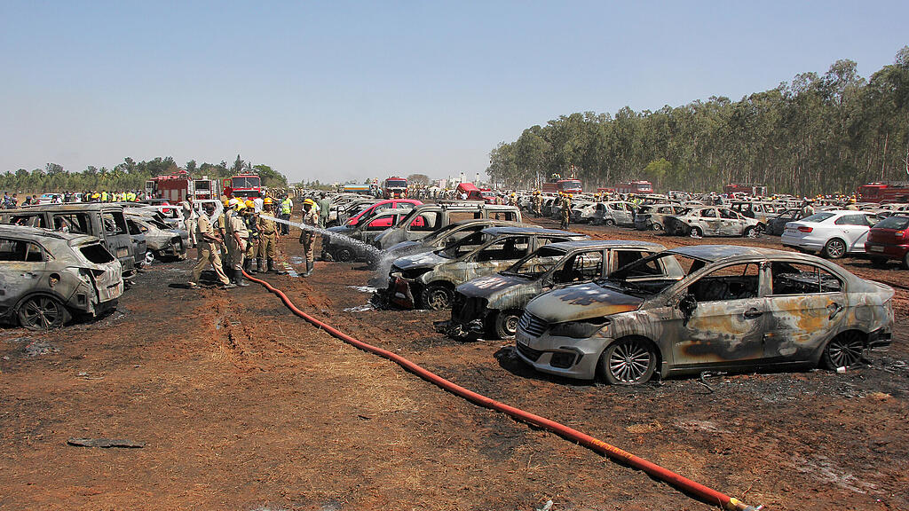 Indien Auto Feuer