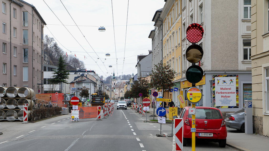 Baustelle Schallmooser Hauptstraße