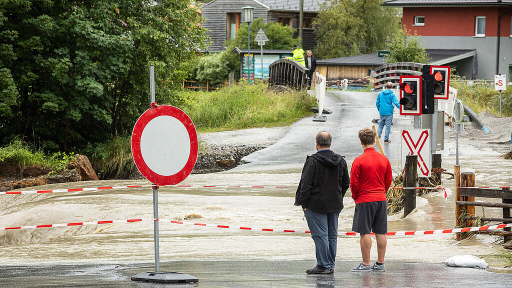 Pinzgauer Lokalbahn Hochwasser