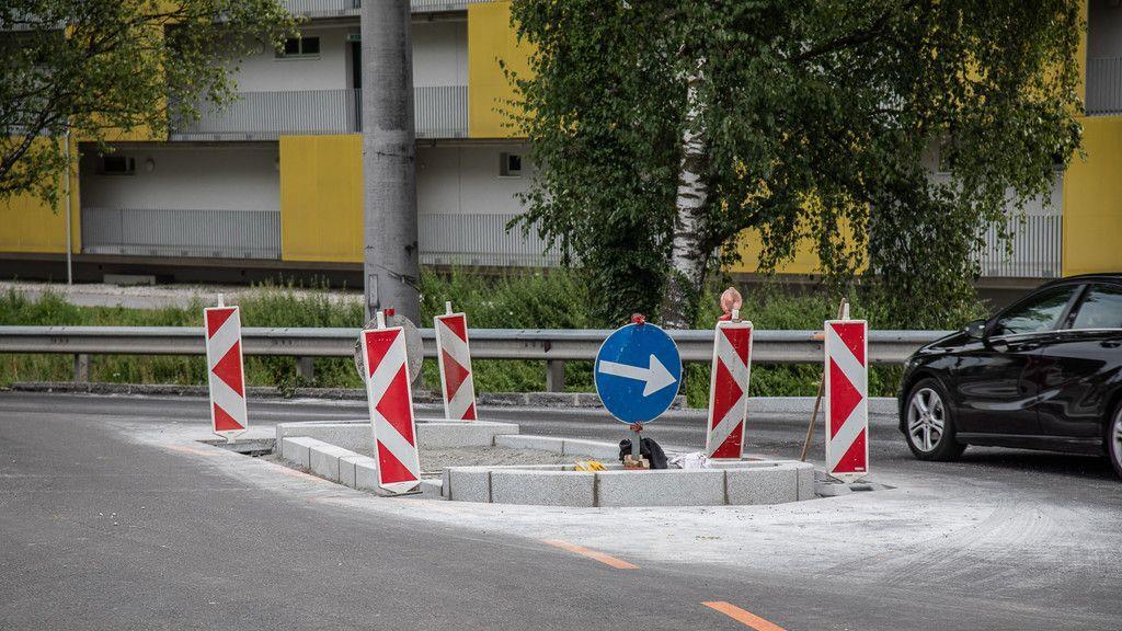 Neuer Kreisverkehr in der Kleßheimer Allee