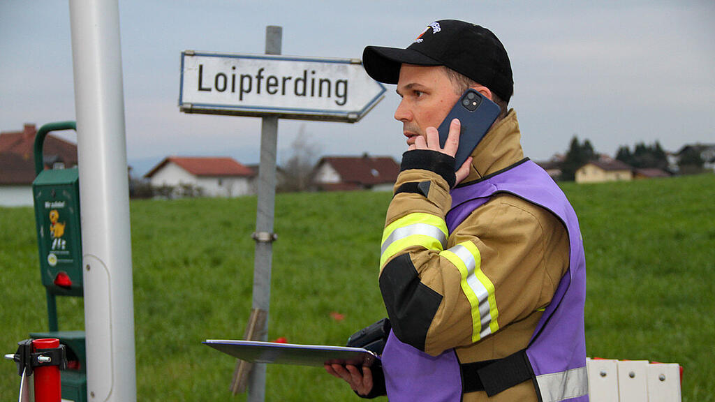 Groß-Übung der Feuerwehren in Oberndorf