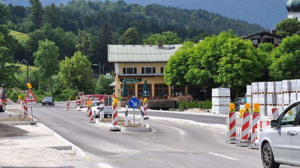 Großbaustelle auf B20 in Bischofswiesen