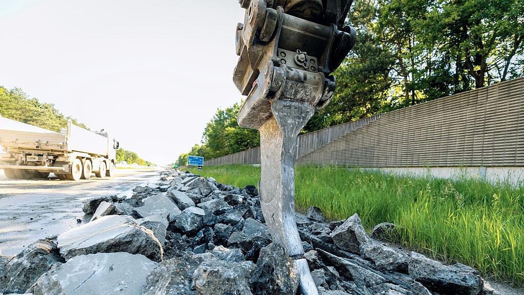 Baustelle auf A1 zwischen Thalgau und MOndsee