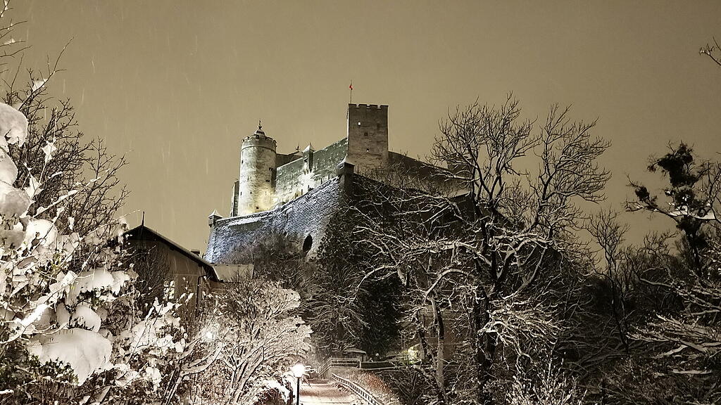 Winter in der Stadt Salzburg