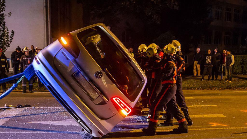 Pkw-Überschlag in der Stadt Salzburg