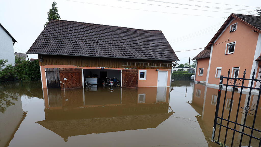 Hochwasser in S\u00fcddeutschland