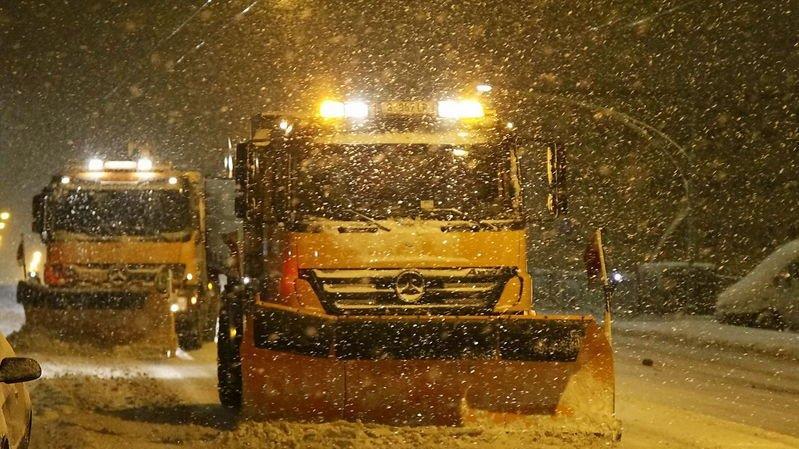 Schneechaos in der Stadt Salzburg