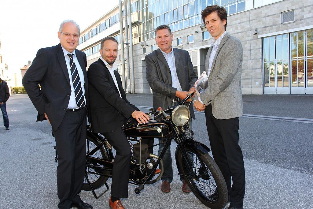 Pressekonferenz zur Classic Expo 2012 mit den Experten im Gespräch. Im Bild von links: Dipl.-Kfm. Henrik Häcker, Wolfgang Baumgartner, Johann Preuner, Mag. Wolfgang Humer.