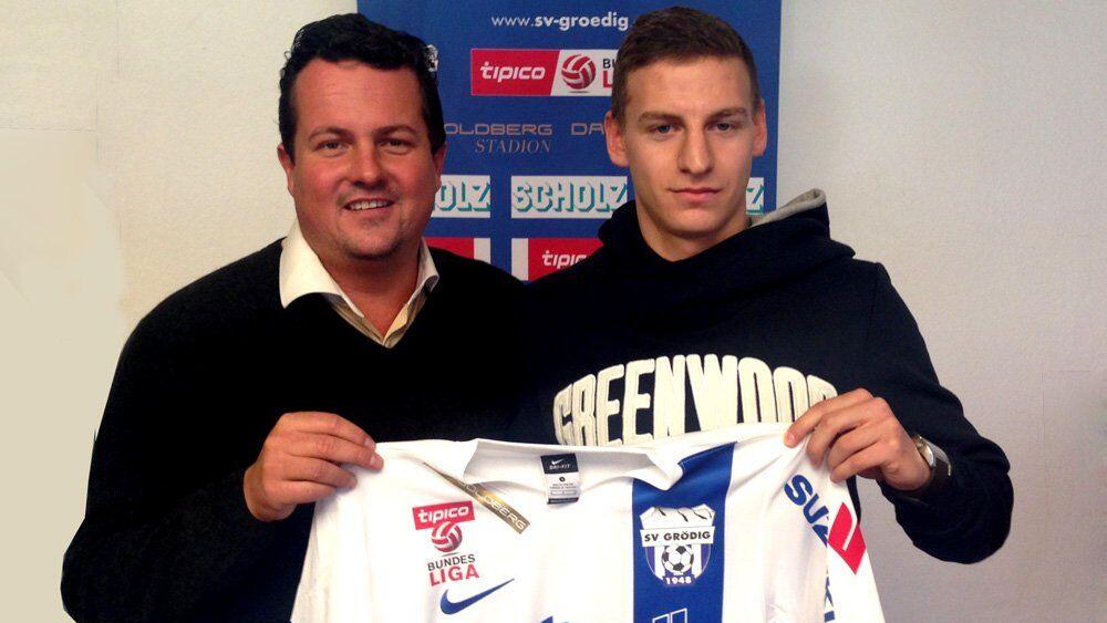 Teammanager Christian Haas mit Neuzugang Roman Kerschbaum.