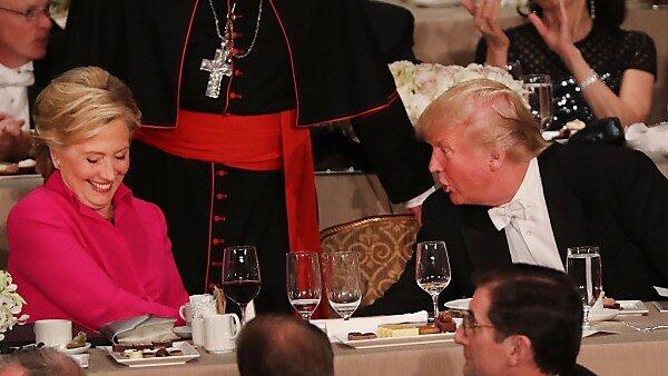Trump und Clinton im Dienste der Wohltätigkeit