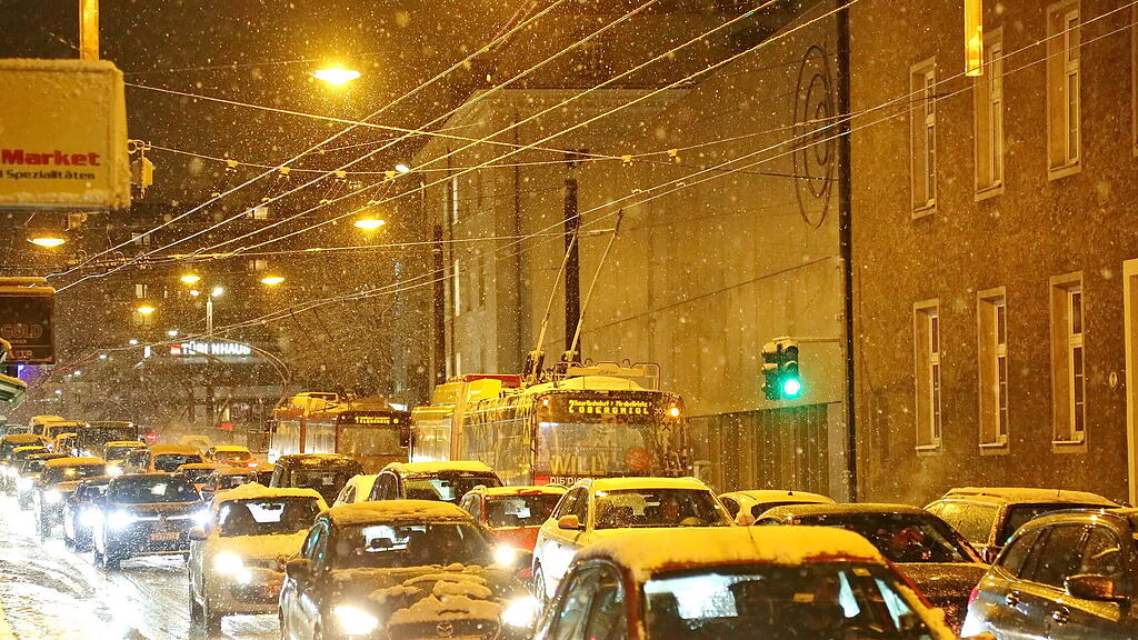 Schneechaos in Salzburg