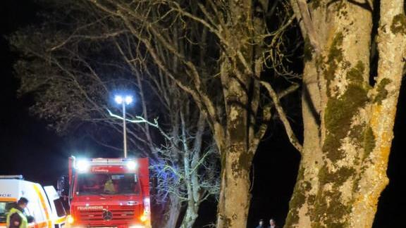 Auto knallt in Bramberg gegen Baum