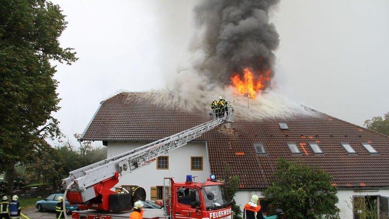 Großbrand in Piding
